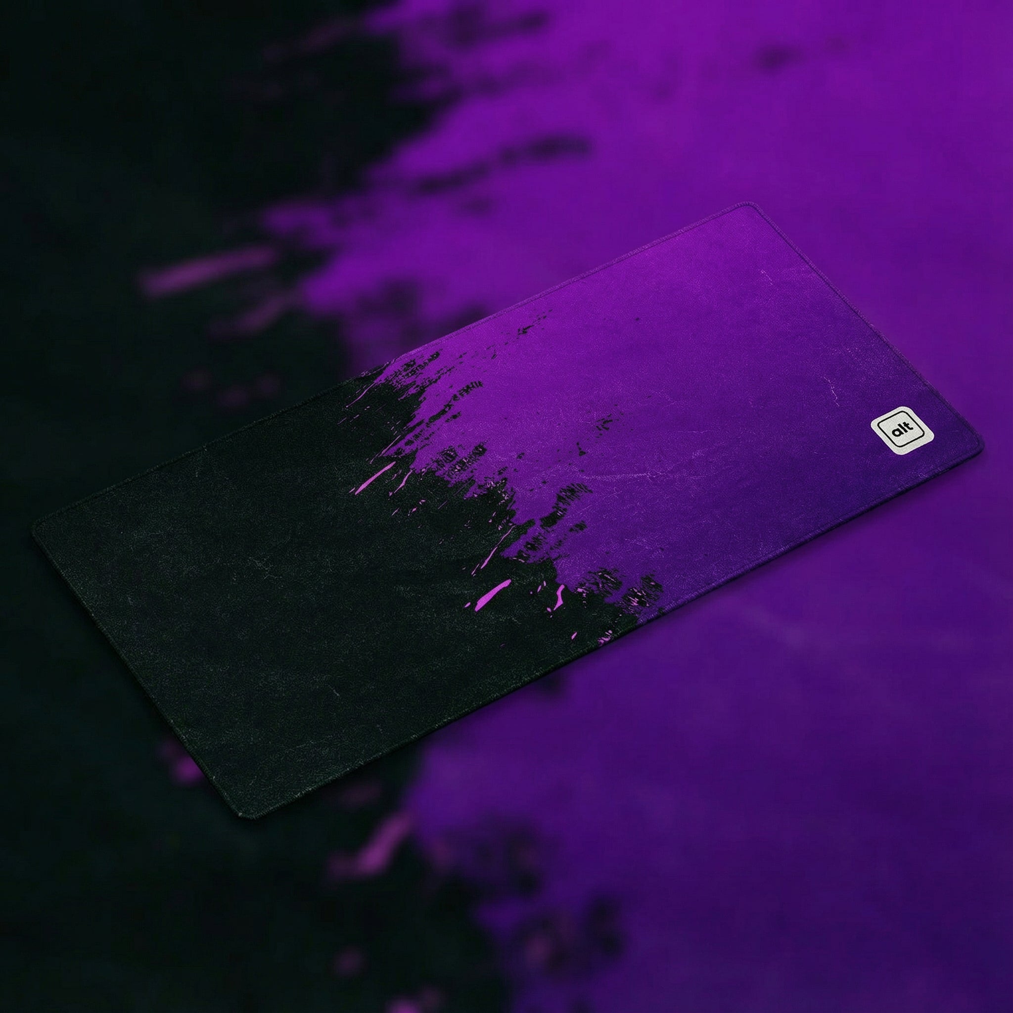 Purple Paint Spill Mousepad