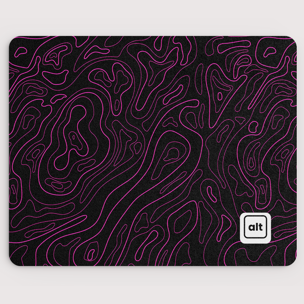 Pink Black Damascus Mousepad
