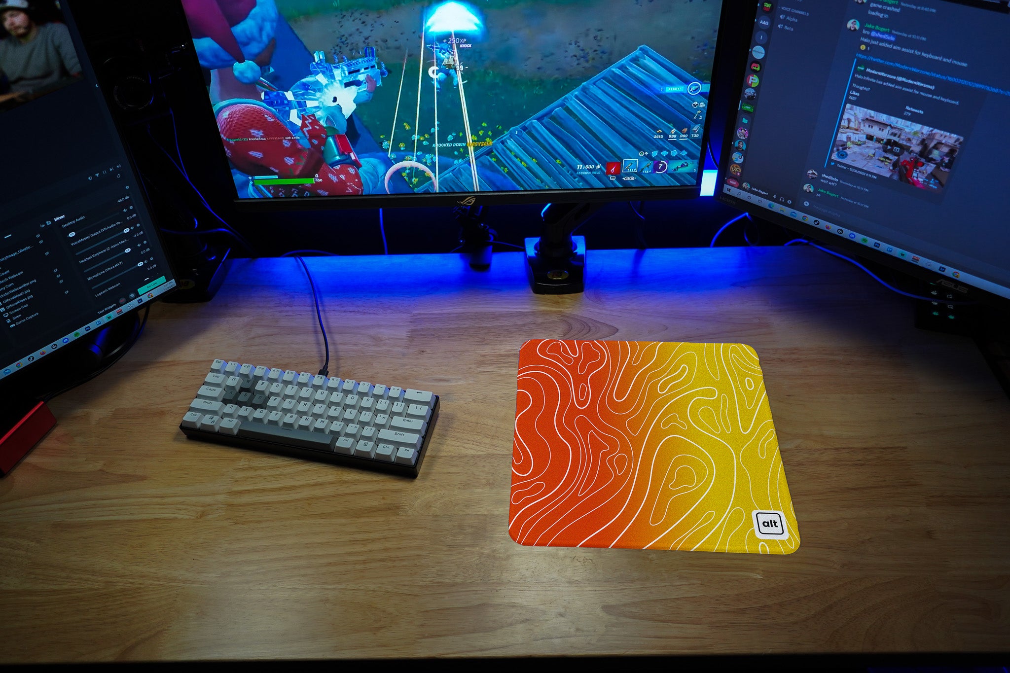 Sunrise Ombre Damascus Mousepad
