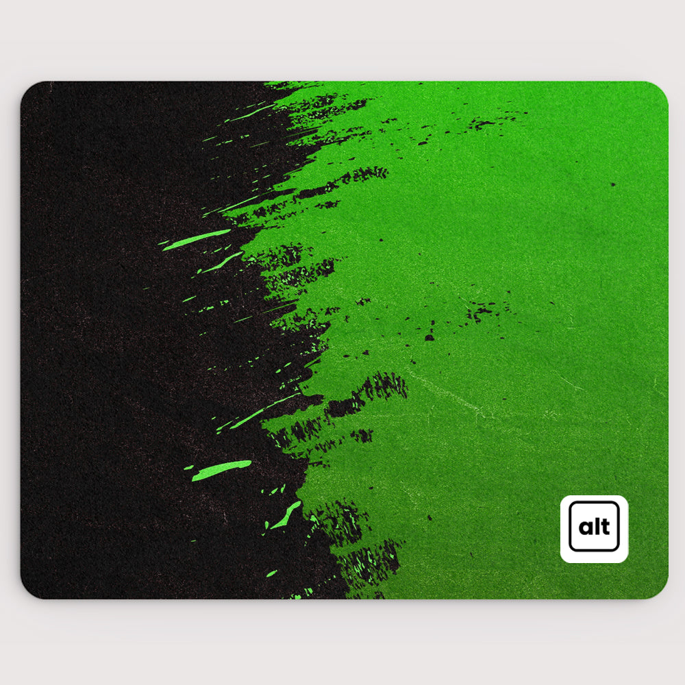 Green Paint Spill Mousepad