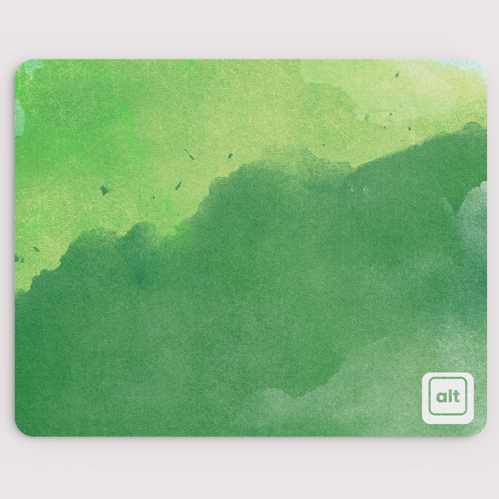 Green Watercolor Mousepad