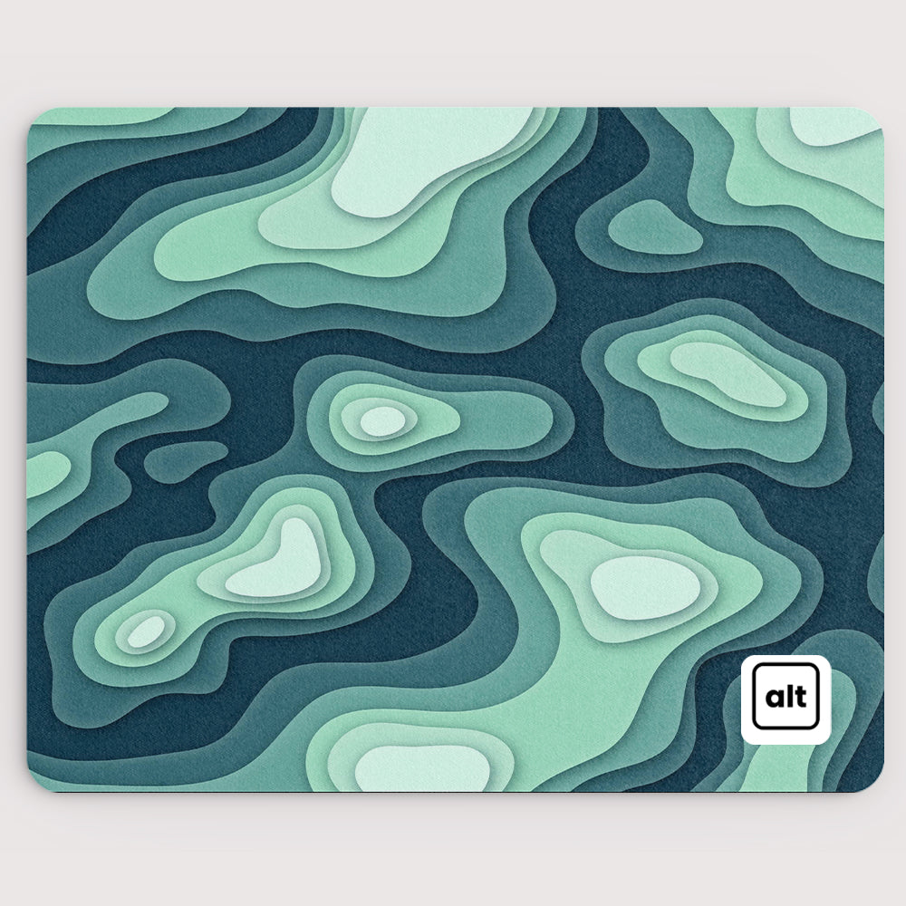 Blue Green Regions Mousepad