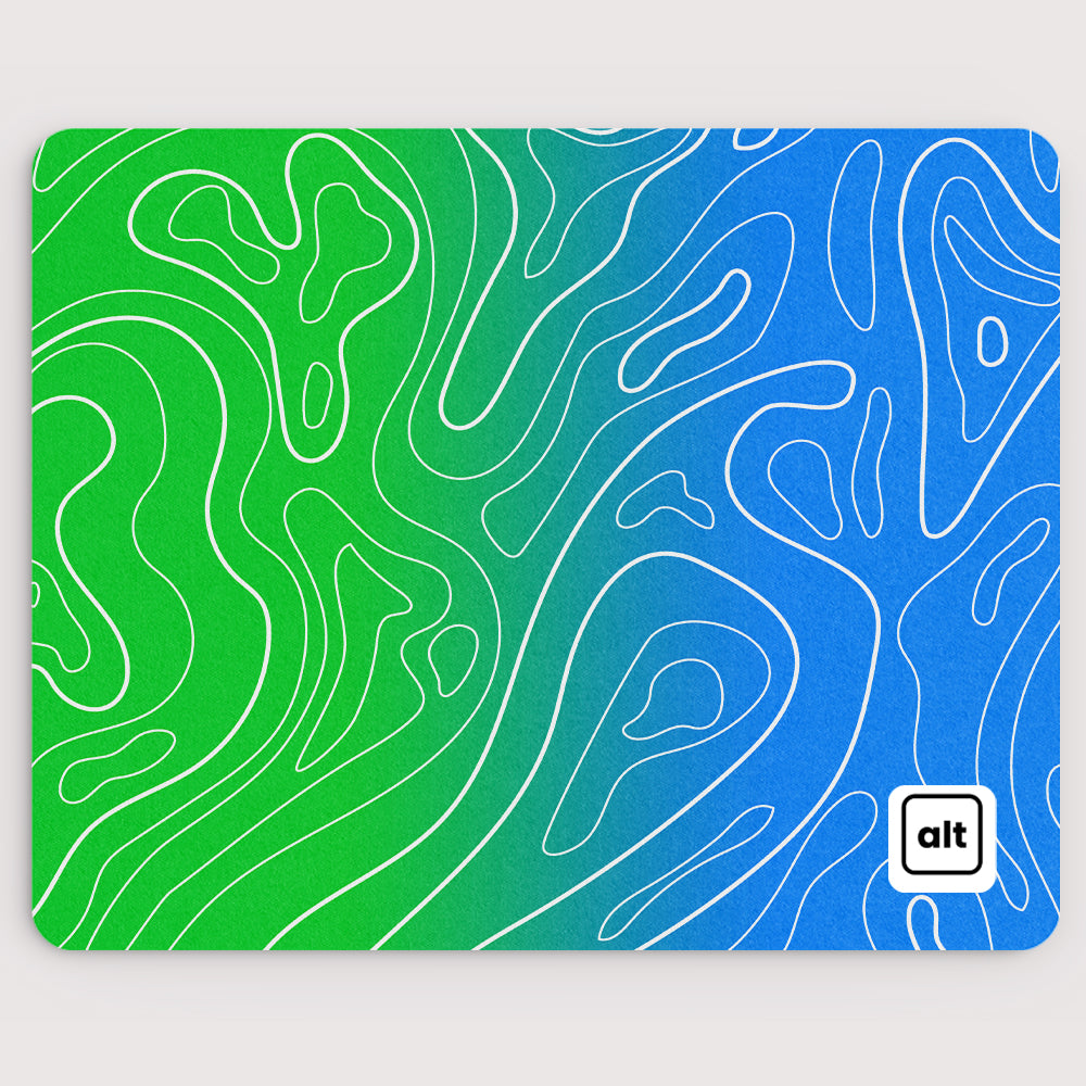 Peacock Ombre Damascus Mousepad