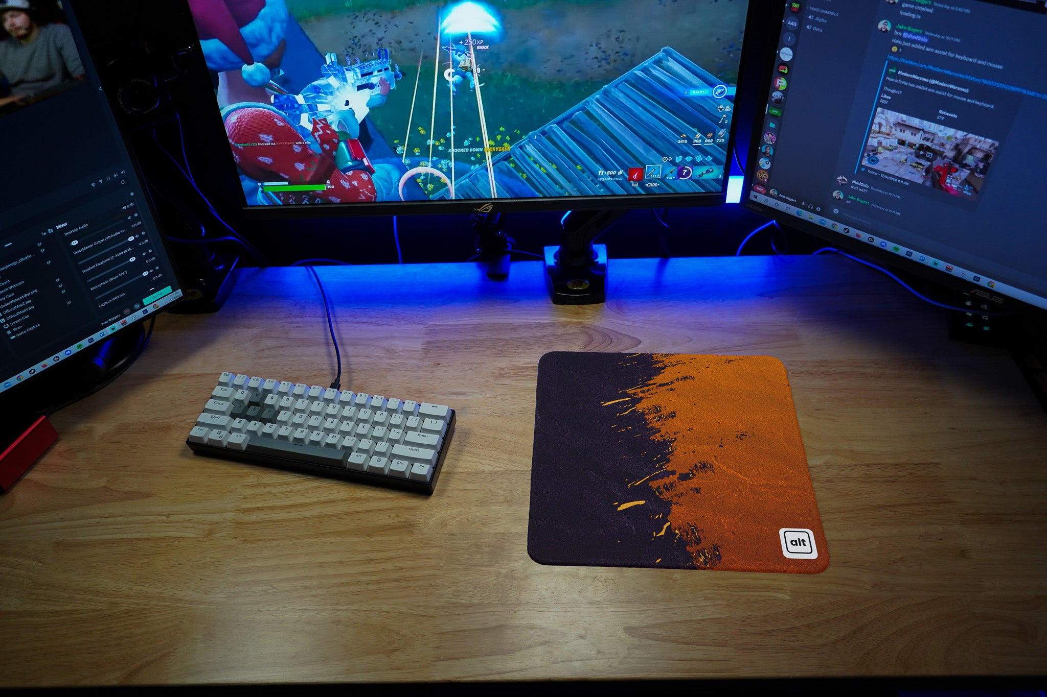Orange Paint Spill Mousepad