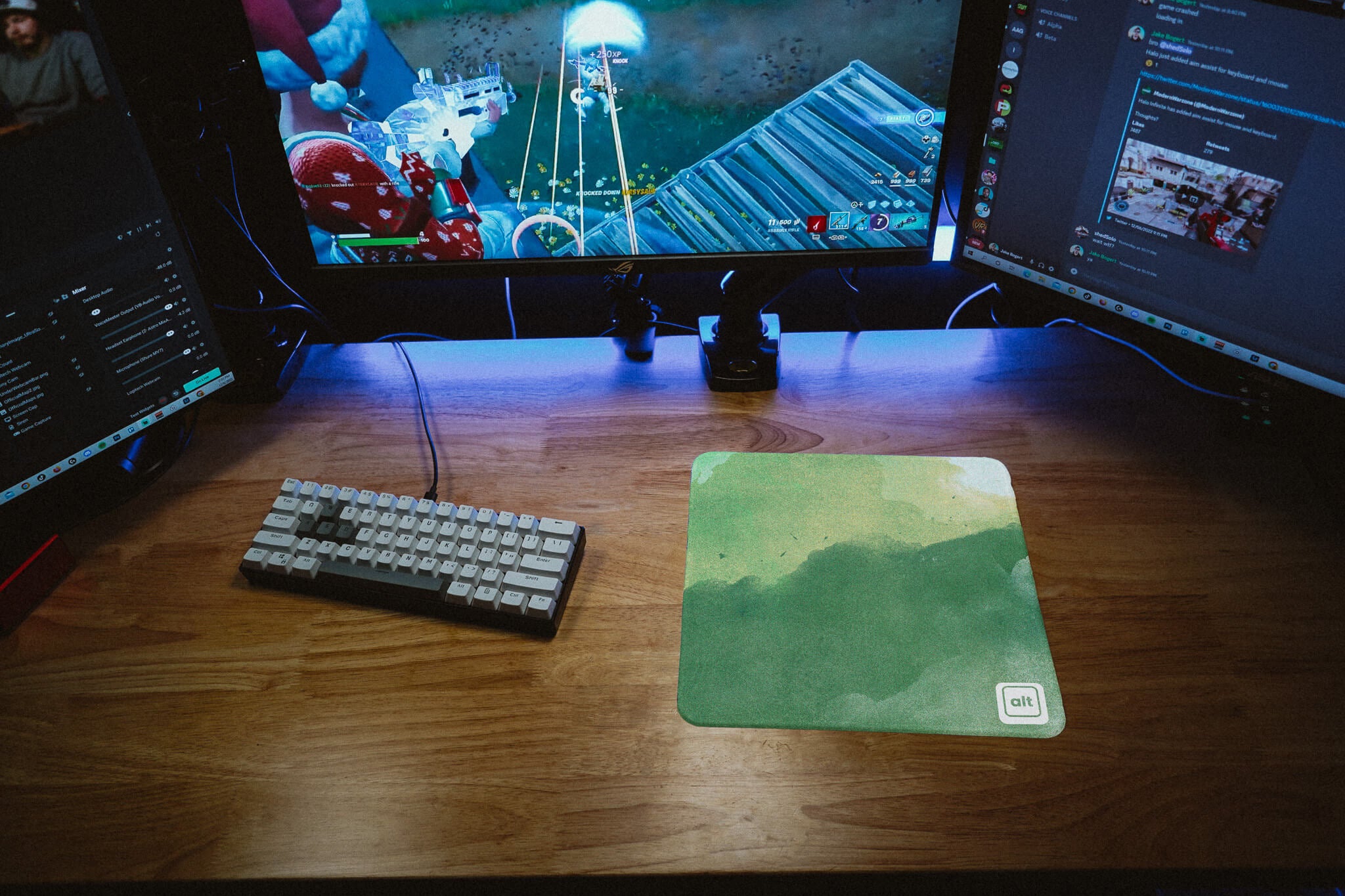 Green Watercolor Mousepad