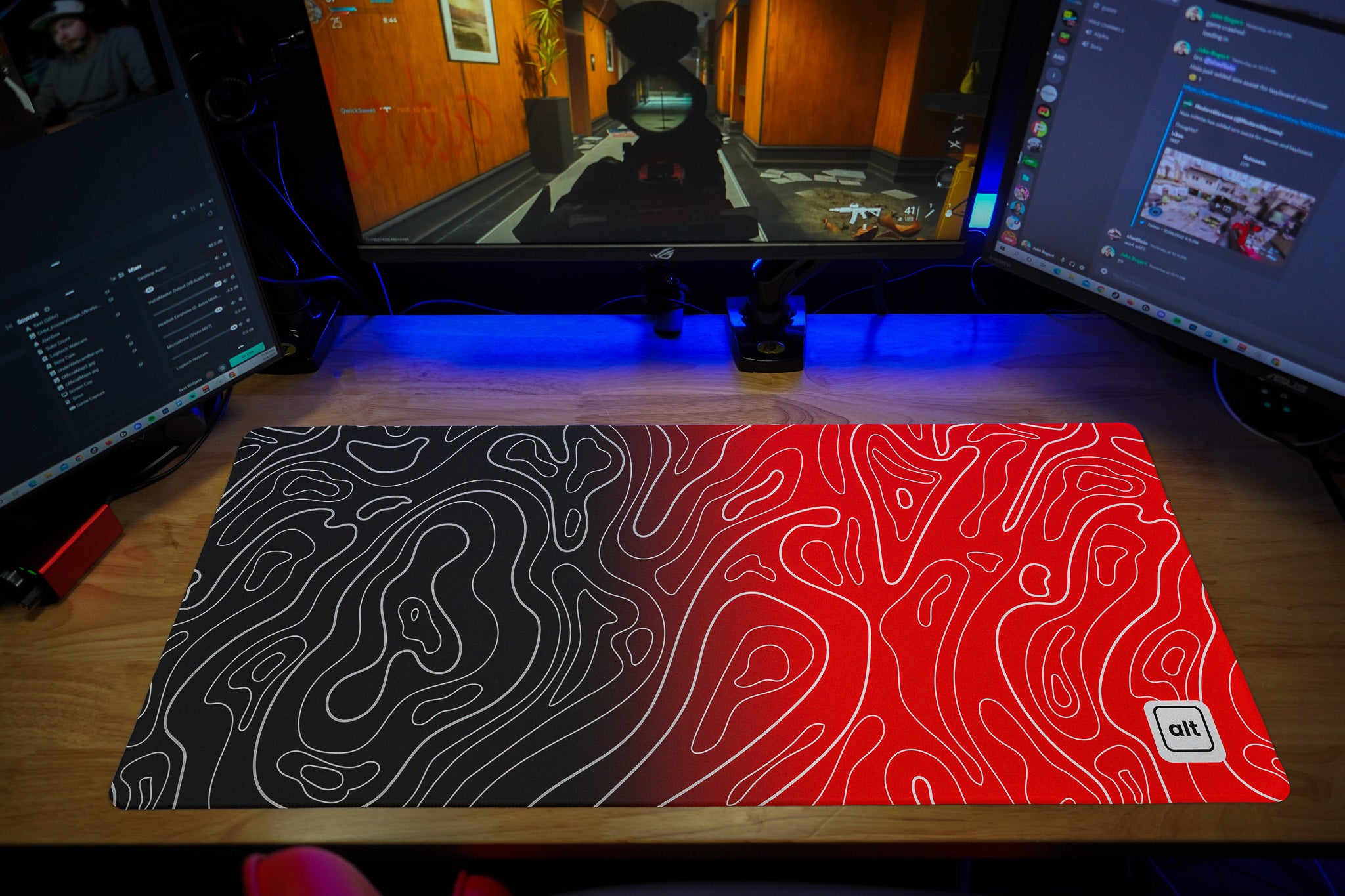 Flamin Ombre Damascus Mousepad