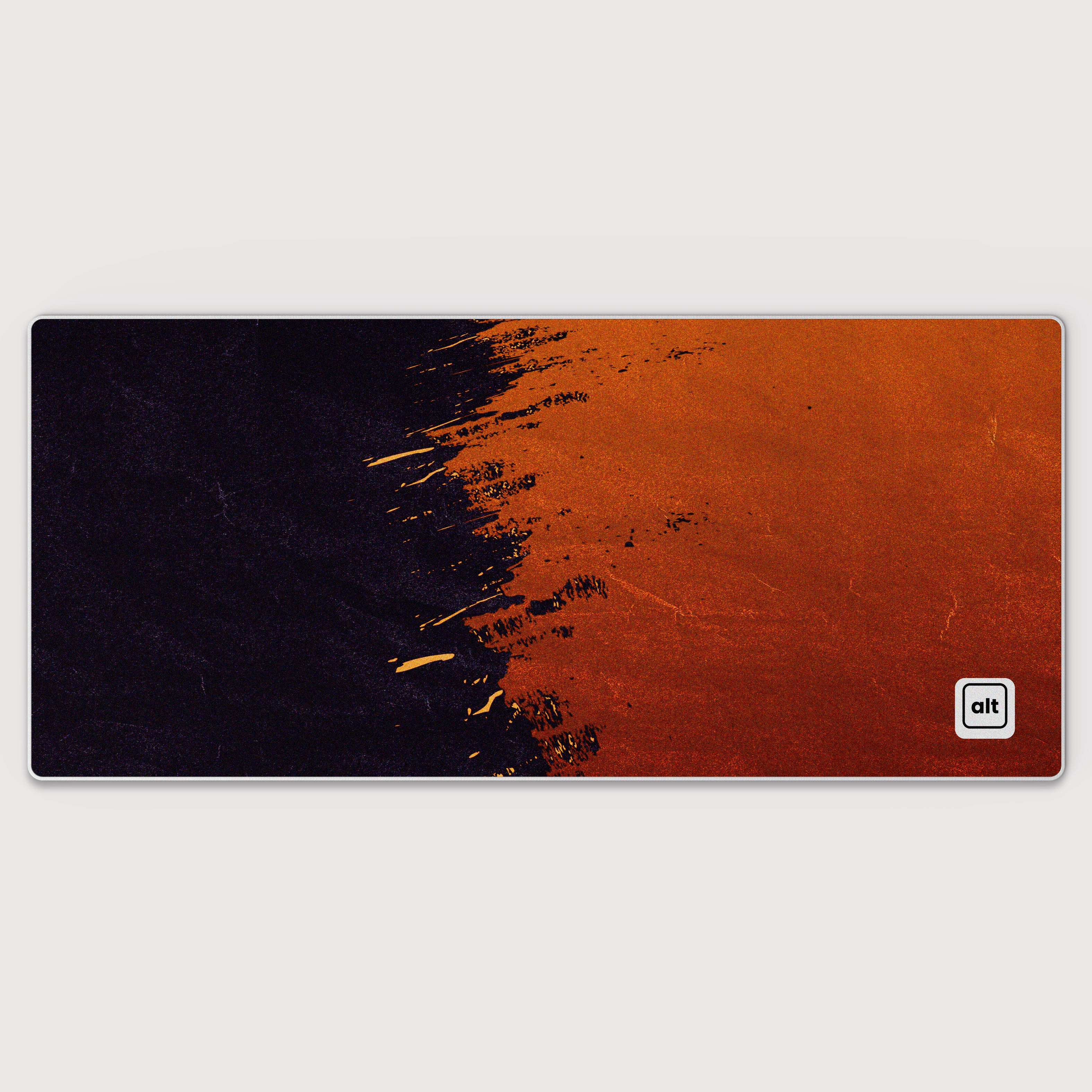 Orange Paint Spill Mousepad