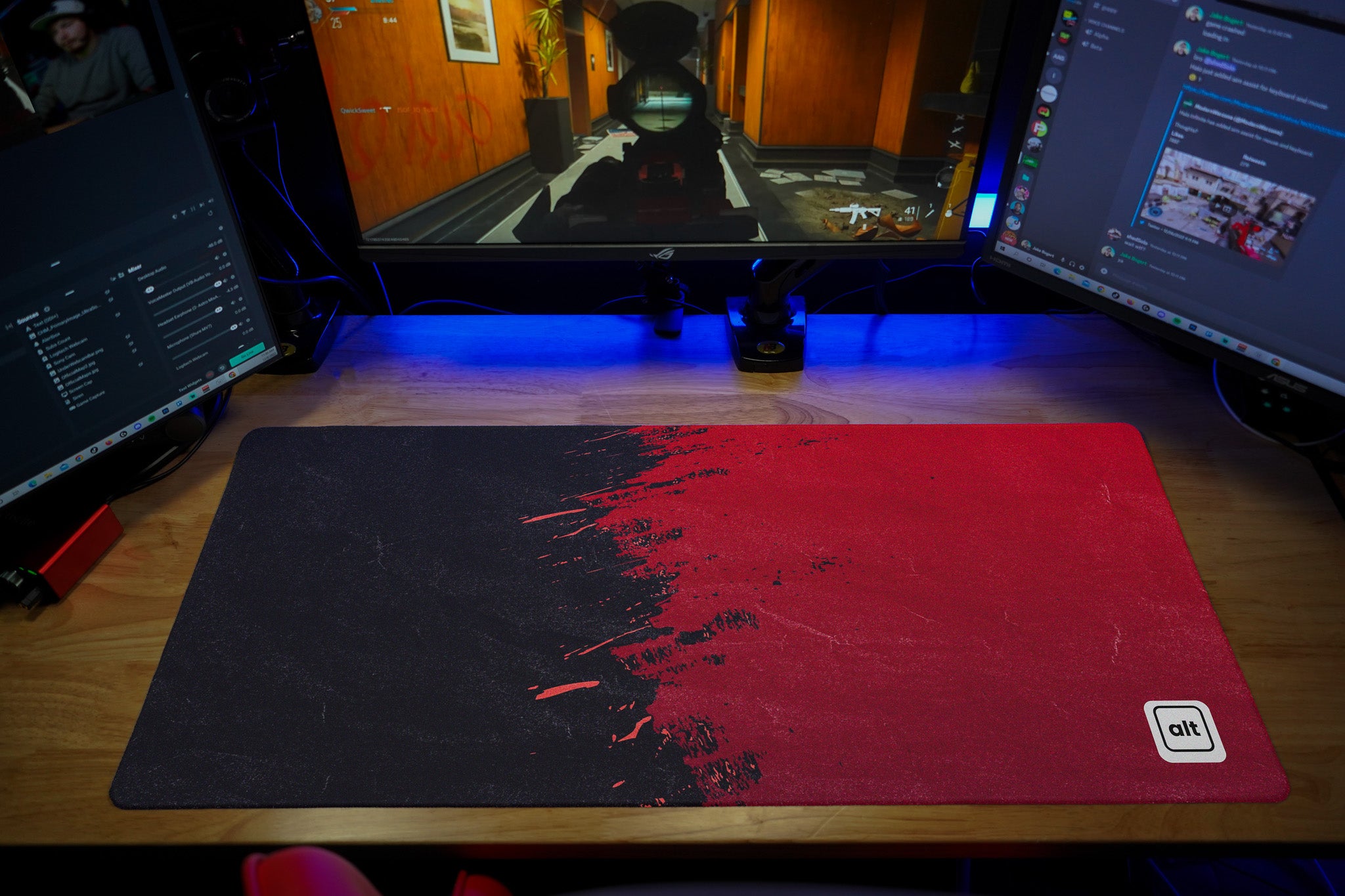 Red Paint Spill Mousepad