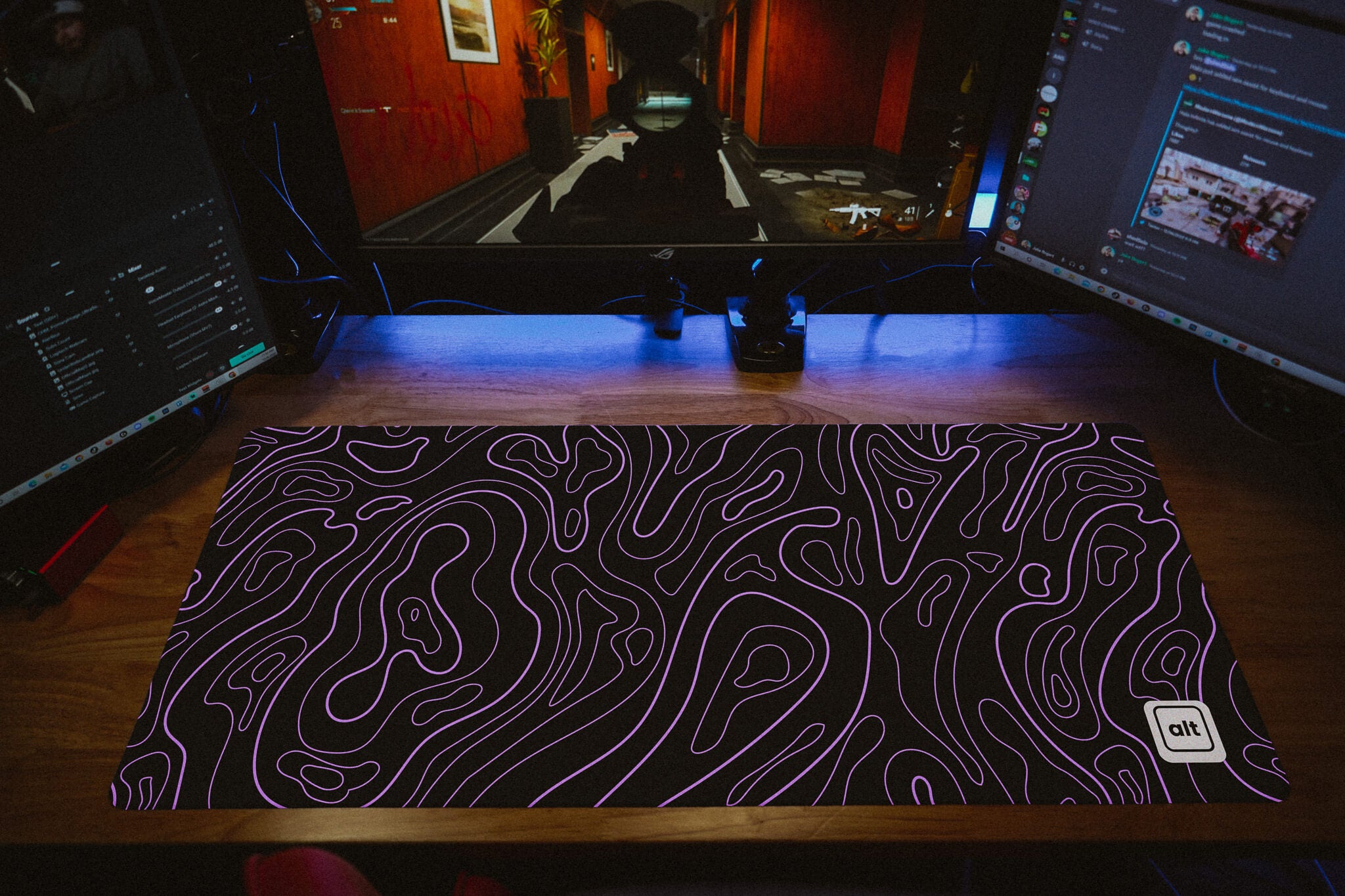 Purple Black Damascus Mousepad