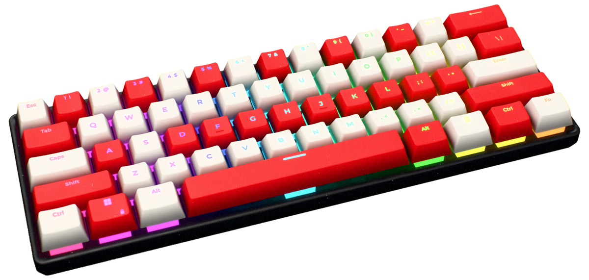 Candy Cane 60% gaming keyboard