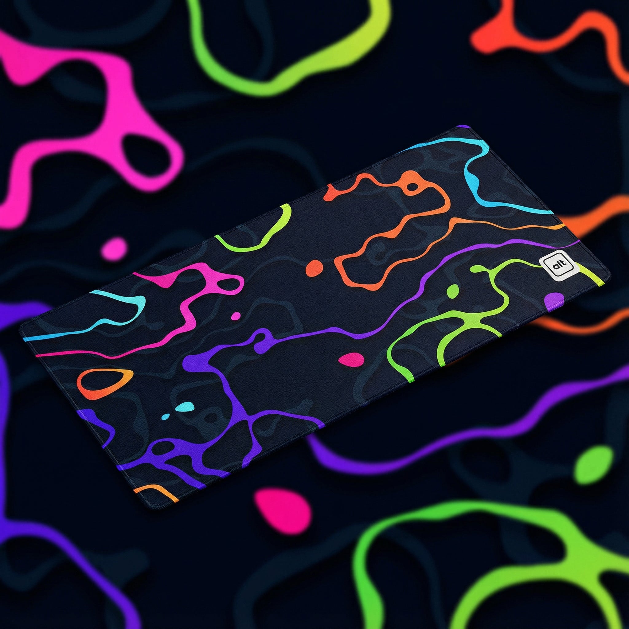 Neon Splash Mousepad