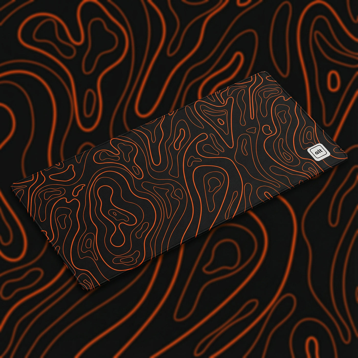 Orange Black Damascus Mousepad - [alt_customs]