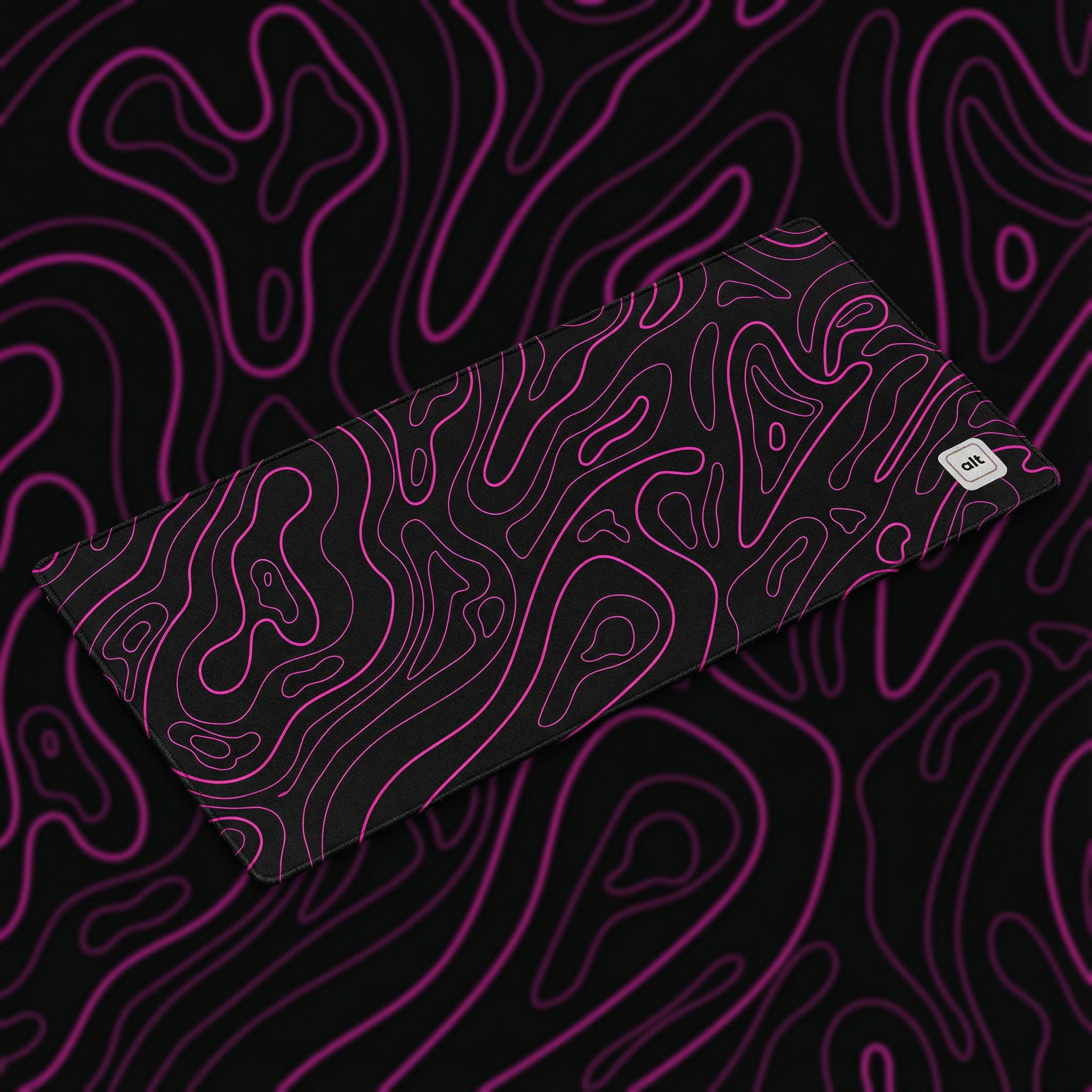 Pink Black Damascus Mousepad