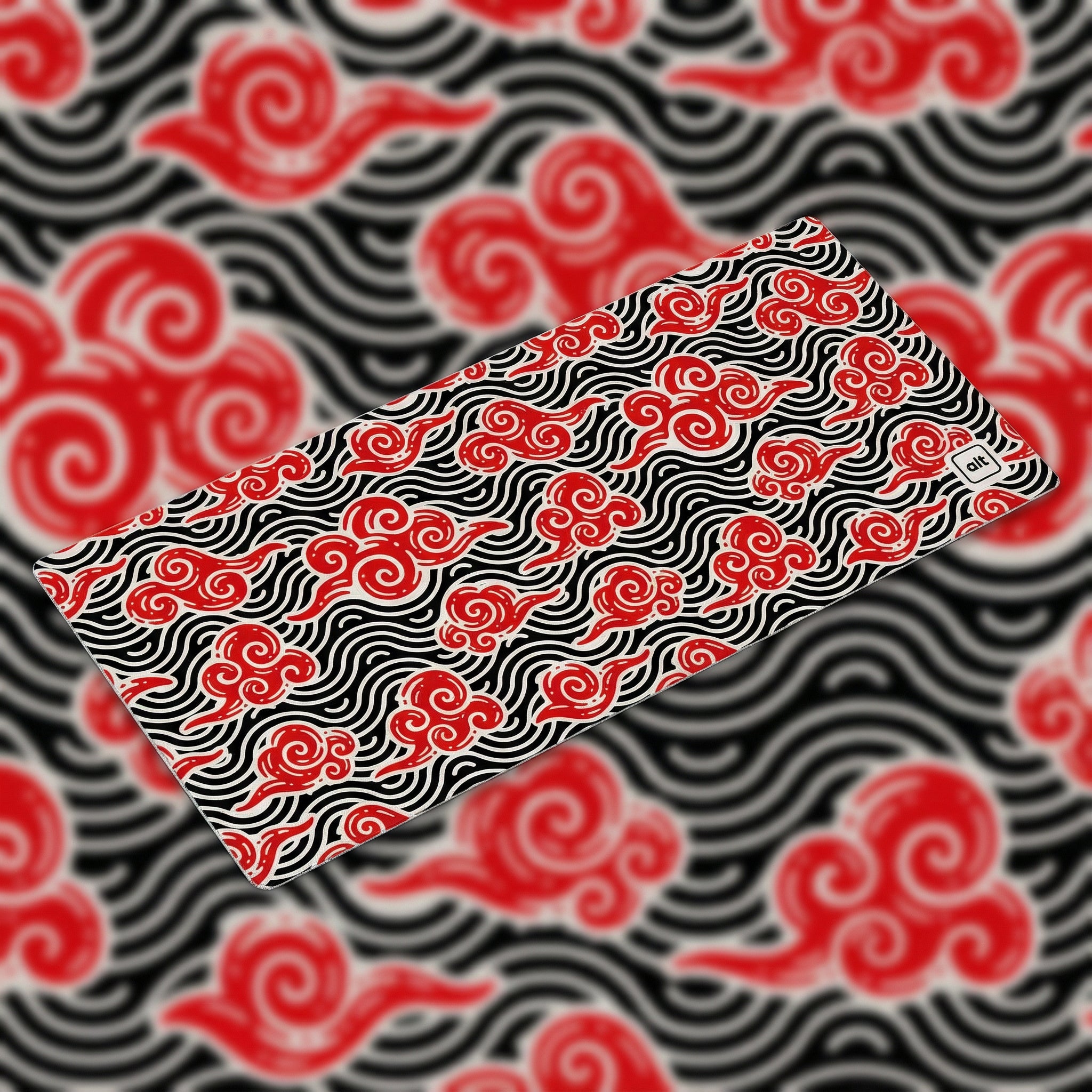 Red Anime Clouds Mousepad