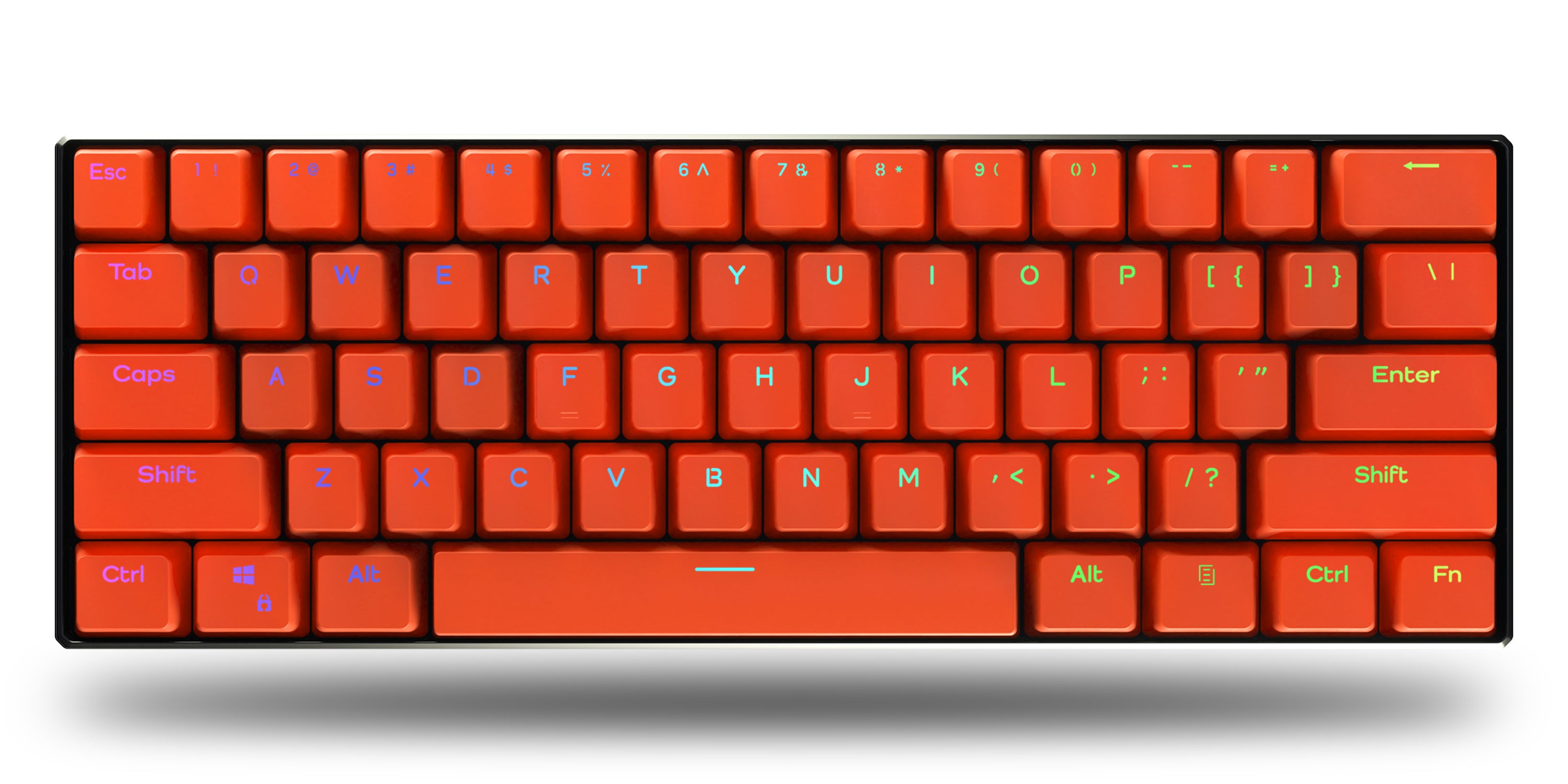 Red Orange 60% Keyboard