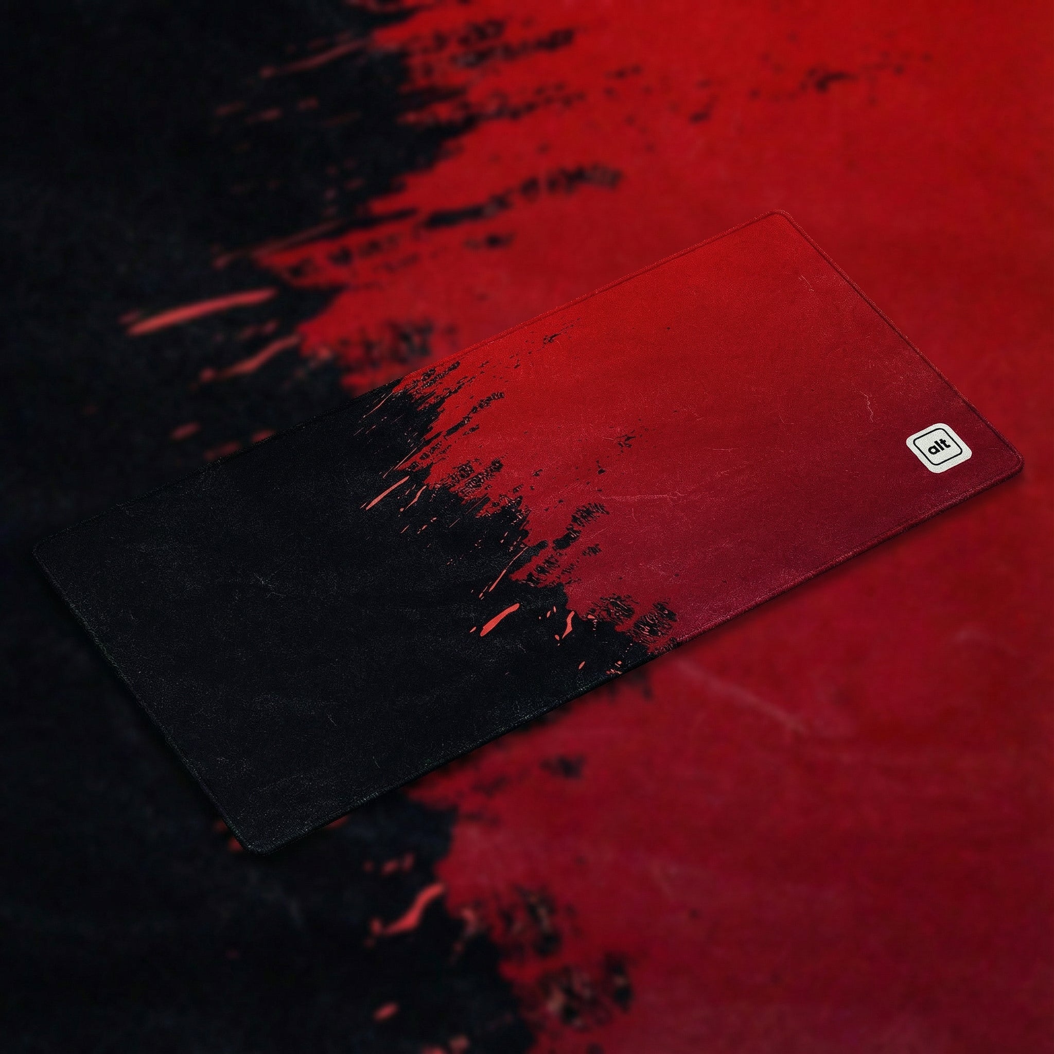 Red Paint Spill Mousepad
