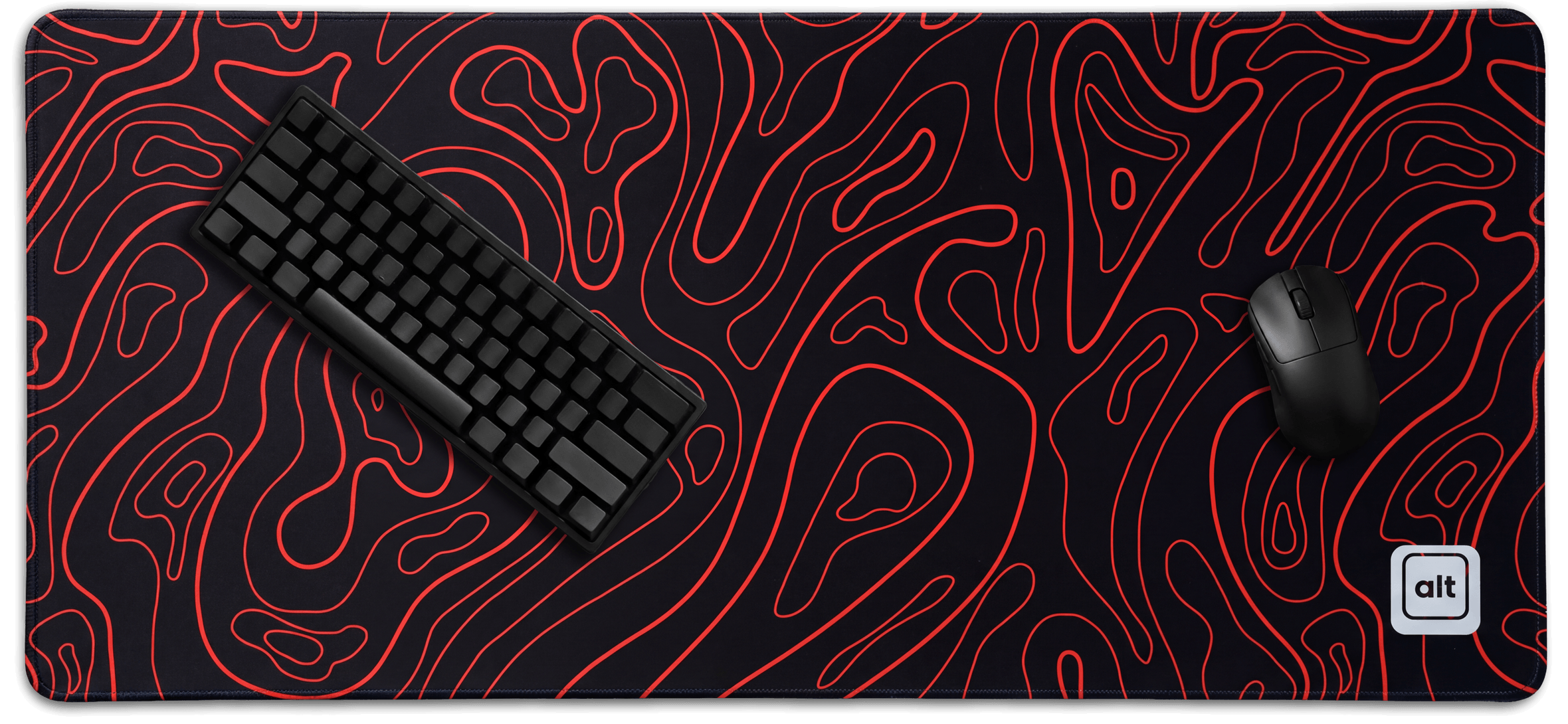 Red Black Damascus Mousepad