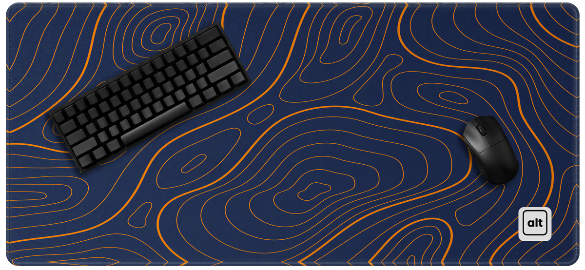 Blue Orange Damascus Mousepad - [alt_customs]