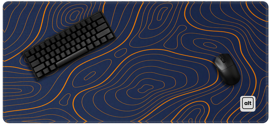 Blue Orange Damascus