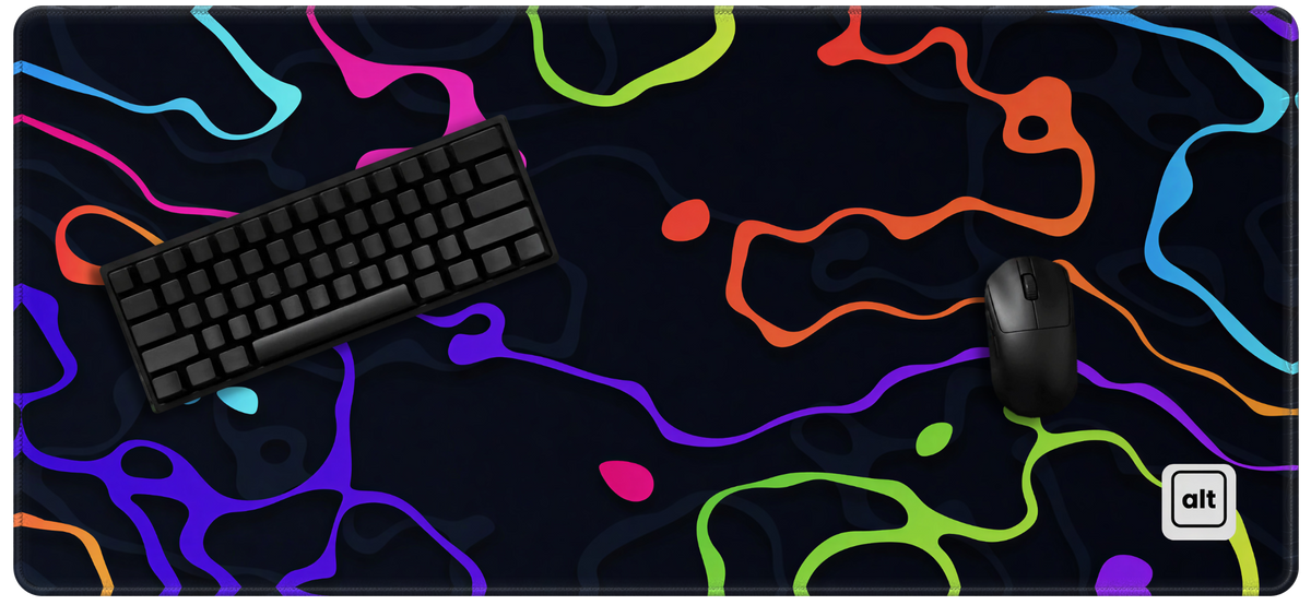 Neon Splash Mousepad - [alt_customs]