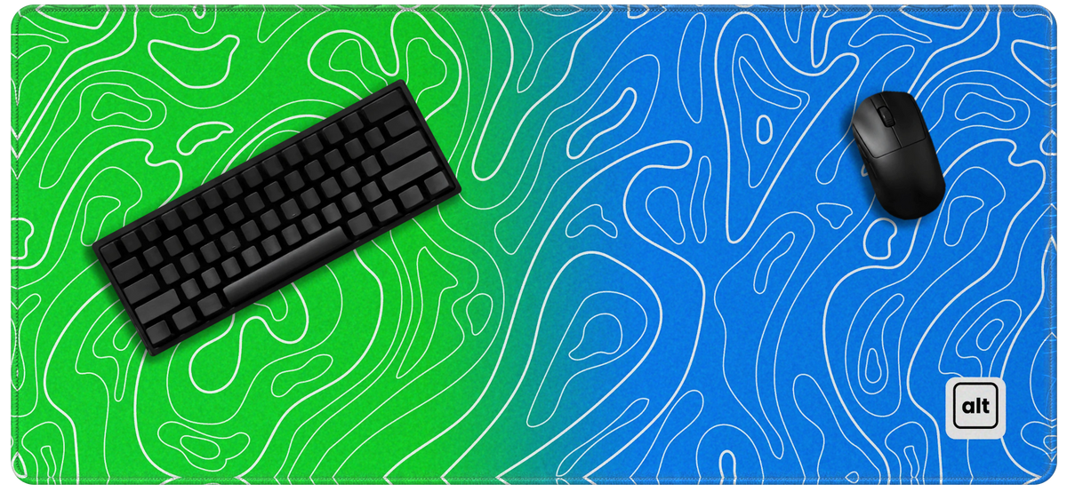 Peacock Ombre Damascus Mousepad - [alt_customs]