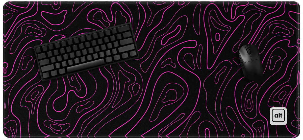 Pink Black Damascus Mousepad - [alt_customs]