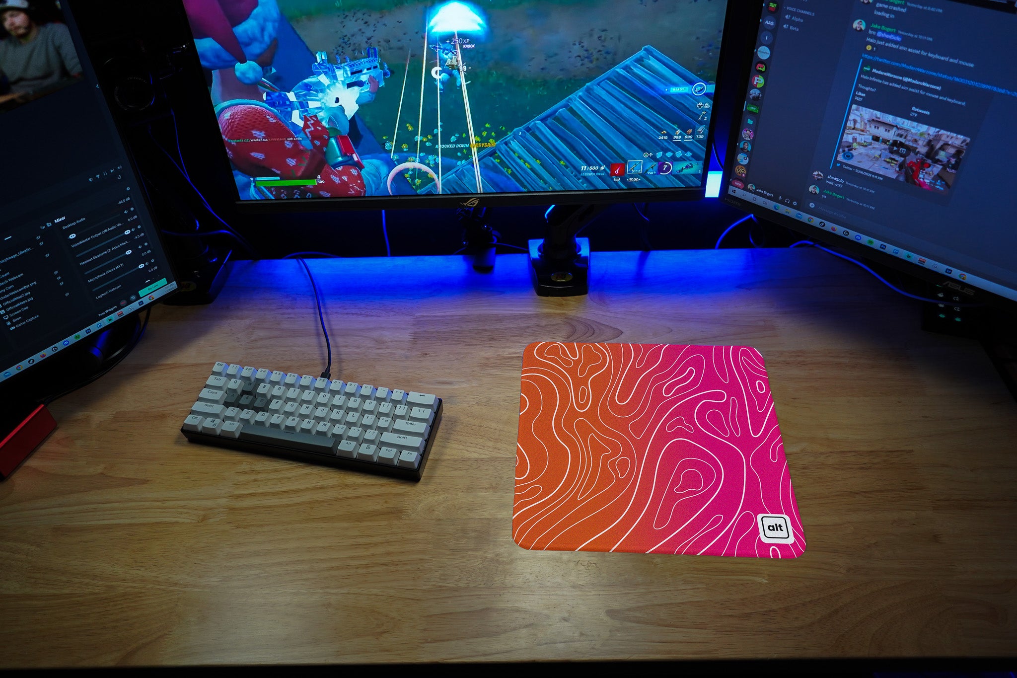 Sunset Ombre Damascus Mousepad