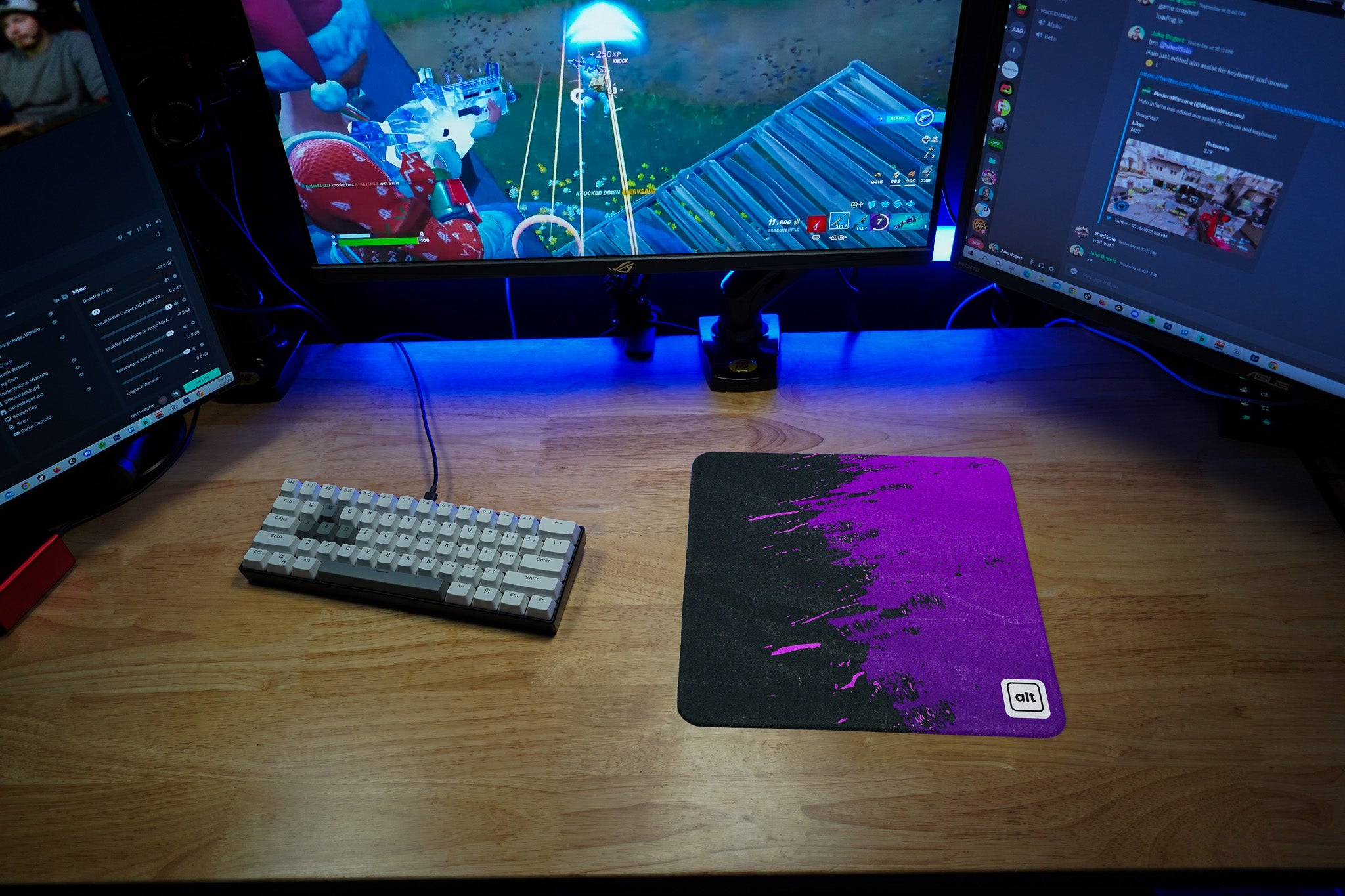 Purple Paint Spill Mousepad