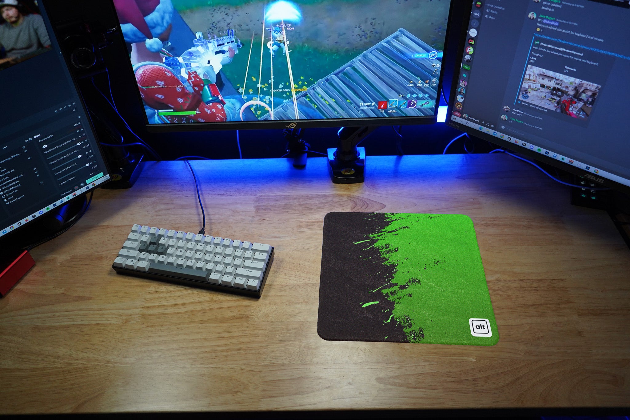 Green Paint Spill Mousepad