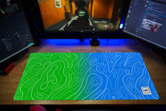 Peacock Ombre Damascus Mousepad - [alt_customs]