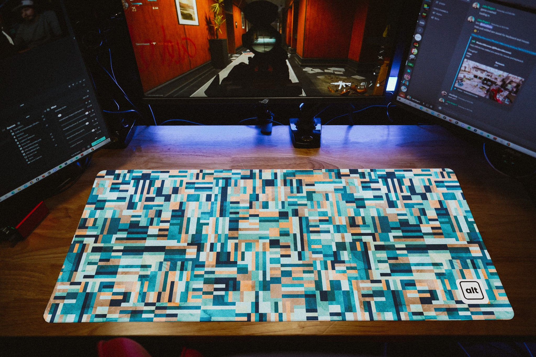 Blue Maze Mousepad