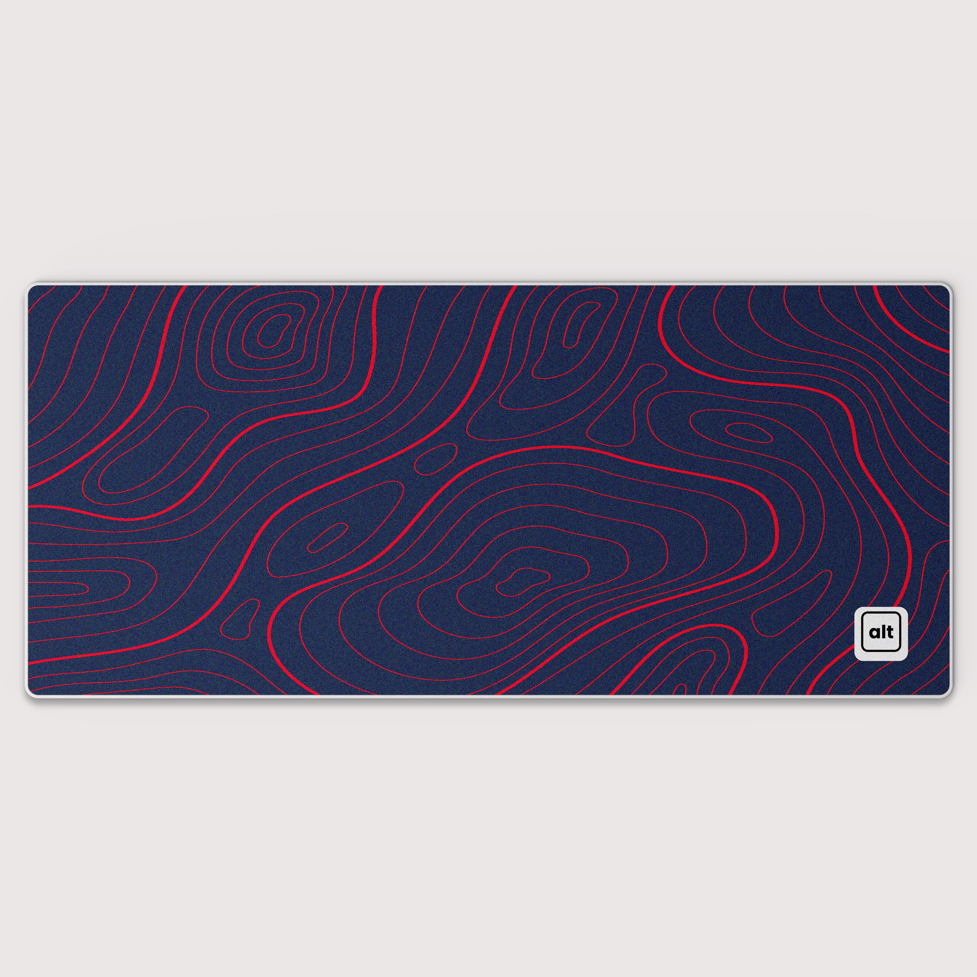 Blue Red Damascus Mousepad