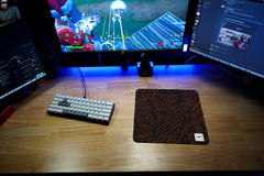 Orange Black Damascus Mousepad - [alt_customs]
