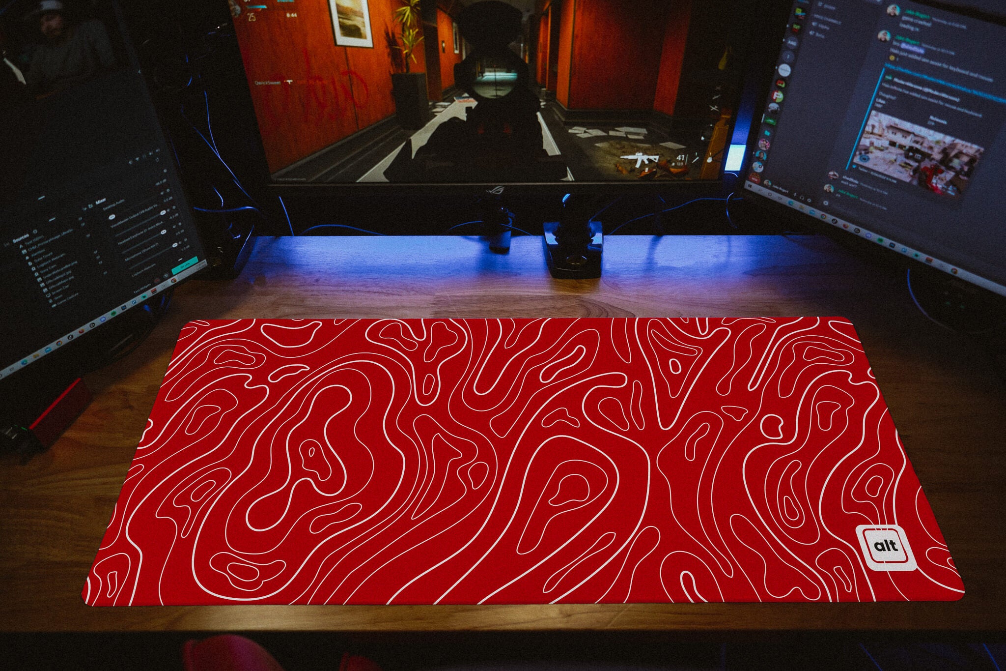 Red Damascus Mousepad