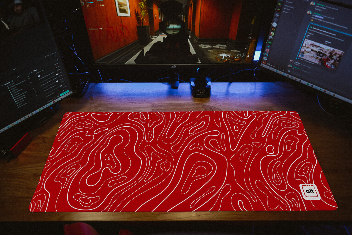 Red Damascus Mousepad - [alt_customs]