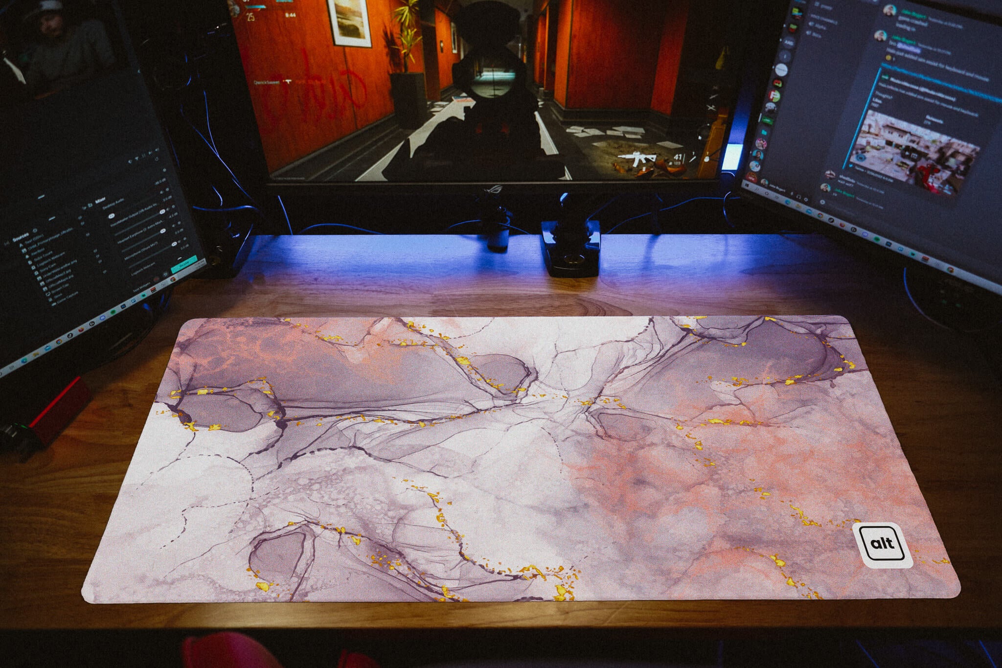 Pink Marble Mousepad