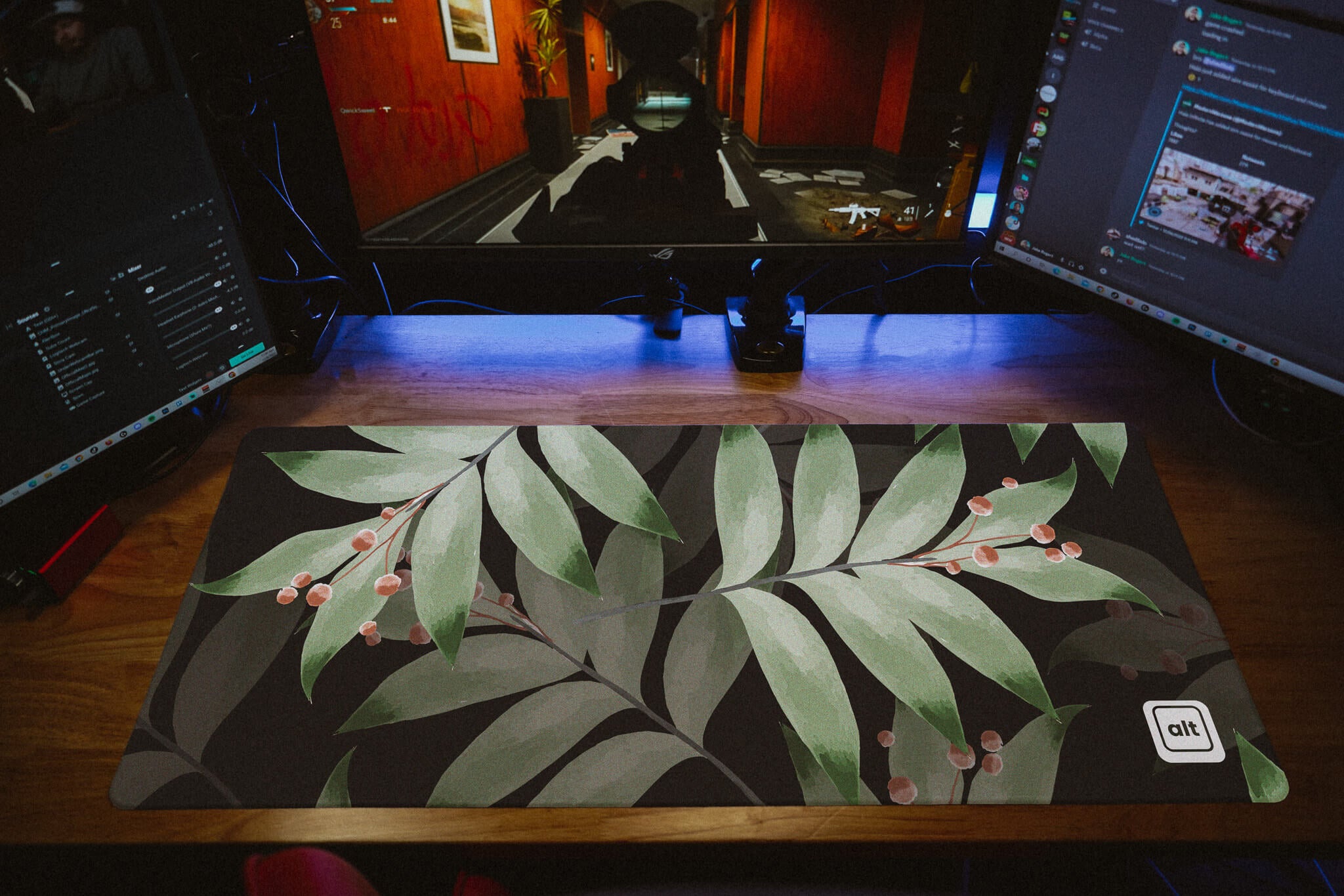 Leaf Print Mousepad