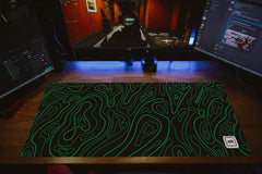 Green Black Damascus Mousepad - [alt_customs]