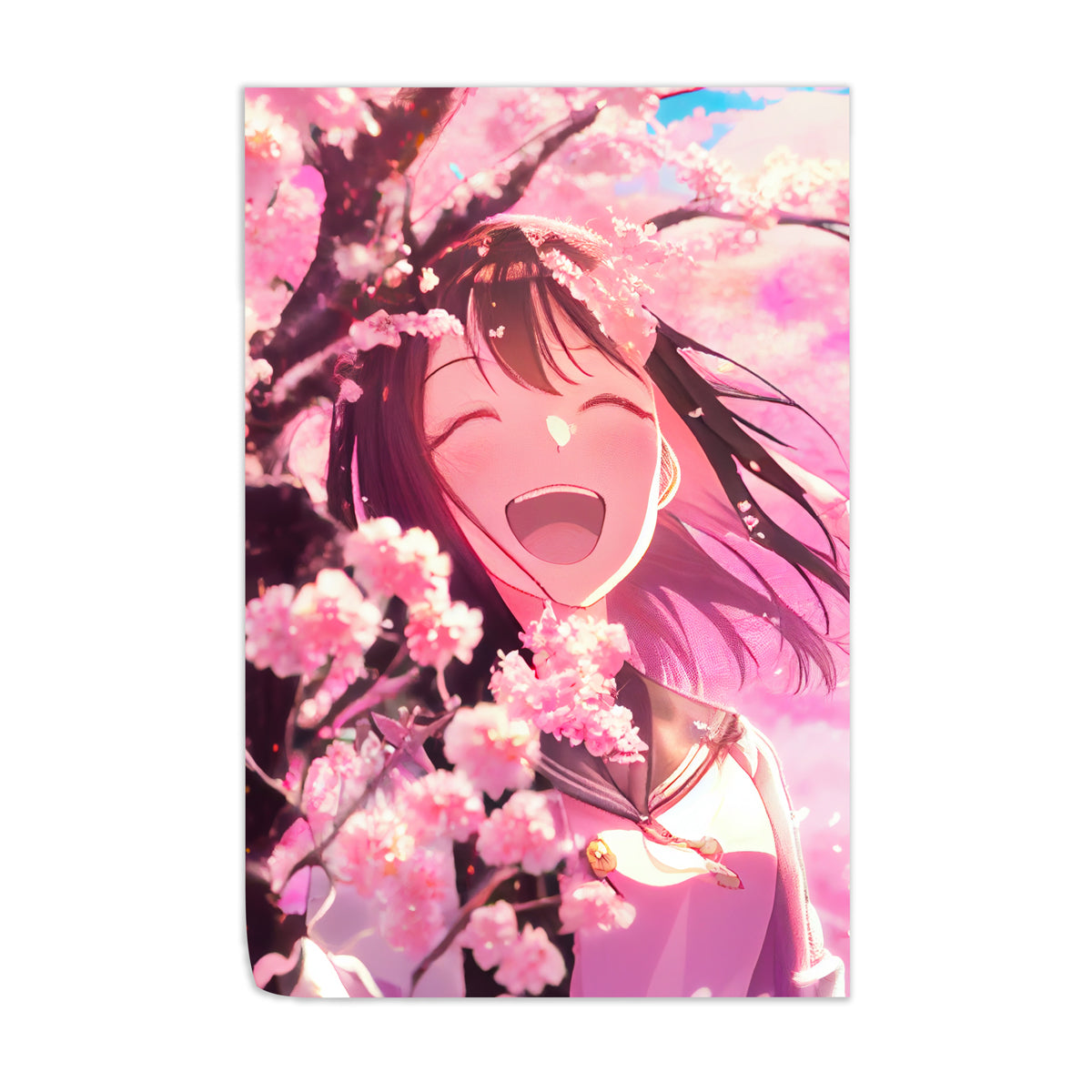 Anime Flower Girl Wall Art