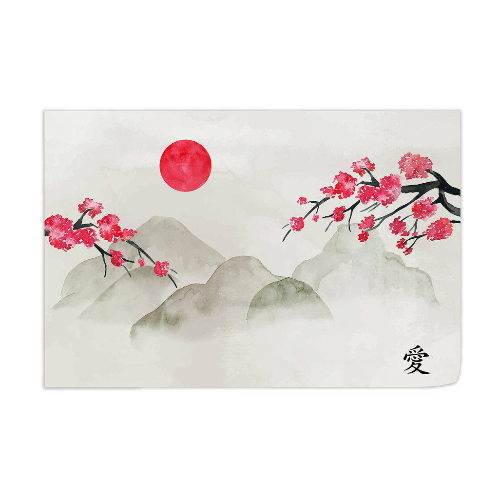 Cherry Blossom Mountains Wall Art